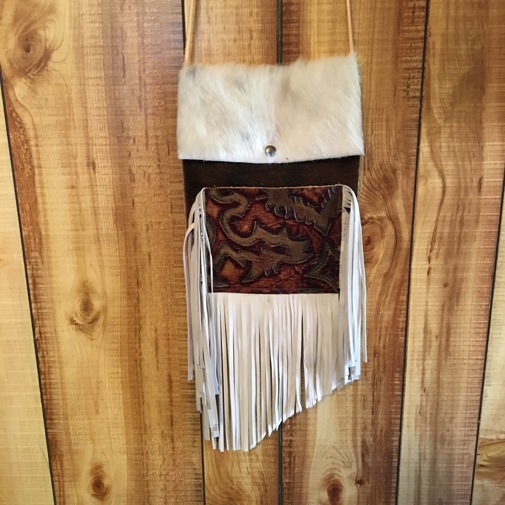 Leather cross body bag